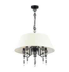 4896/5A MODERN ODL_EX23 27 черный матов./серый/молочный металл/керамика/ткань Люстра E14 5*40W SOCHI