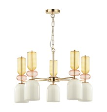 Люстра подвесная Lumion 4589/5 MODERNI LN22 127 золотой E27 5*40W 220V GILLIAN