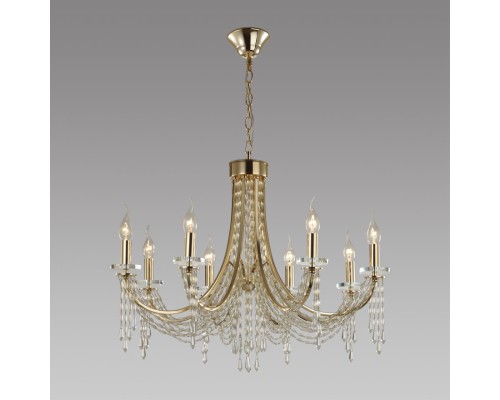 5063/8 CLASSIC ODL24 537 золото/прозрачный/металл/хрусталь Люстра E14 8*40W CAPEL