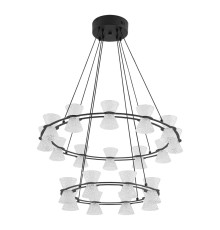 8341/70L LEDIO LN черный/прозрачный металл/акрил Люстра подвесная LED 70W 3000K 220V VINORA