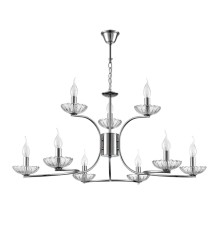 8155/9 CLASSI LN25 хром, металл/стекло Люстра подвесная Е14 9*40W 220V LOLINA