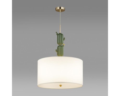 5425/3 MODERN ODL_EX24 41 золотой/зеленый/белый/металл/керамика/ткань Люстра E27 3*60W CACTUS