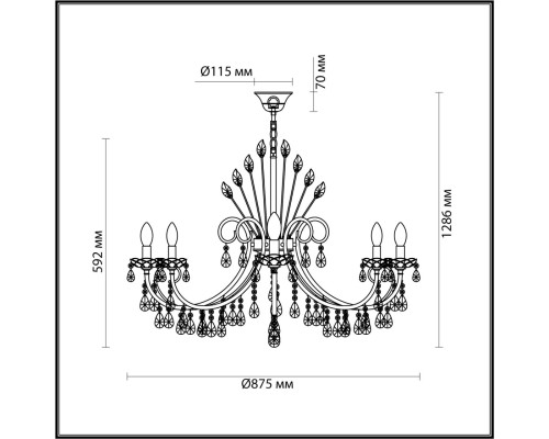 4977/10 HALL ODL23 000 золотой/хрусталь Люстра E14 10*40W VERSIA