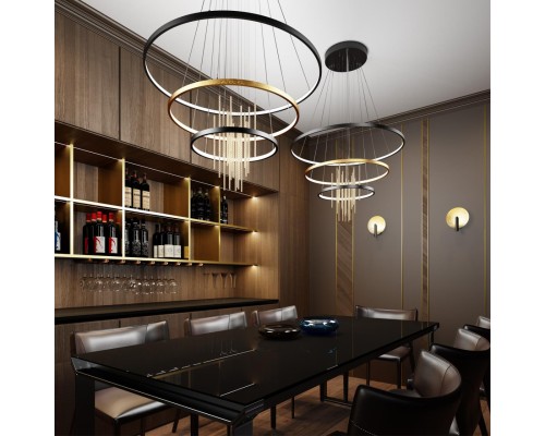 Накладной светодиодный светильник Odeon Light 3901/99L Monica золотистый/янтарный LED 113 Вт 4000K