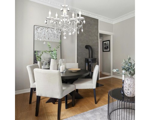 8189/5 CLASSI LN25 белый,  металл/хрусталь Люстра E14 5*40W 220V SNOW