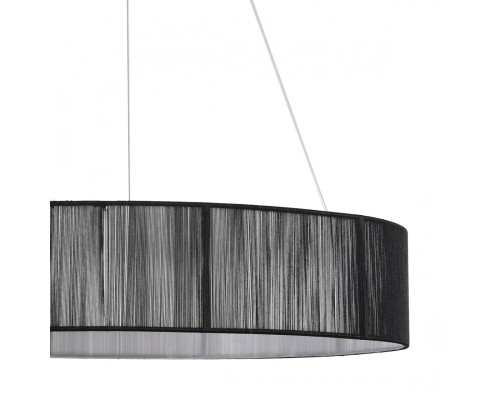 8371/40L LEDIO LN26 258 черный, металл/текстиль/силикон Люстра подвесная LED 40W 3000/4000/6000K 220V KAVA