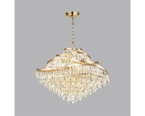 5073/25 HALL (В 2-Х КОРОБКАХ) ODL24 505 золото/прозрачный/металл/хрусталь Люстра E14 25*40W WAYTA
