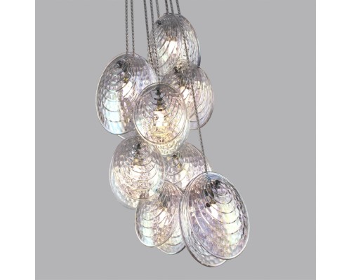 5039/8 MODERN ODL24 297 черный/перламутровый/металл/стекло Люстра G9 8*40W MUSSELS