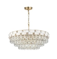 5076/21 HALL (В 2-Х КОРОБКАХ) ODL24 497 золото/прозрачный/белый/металл/хрусталь/алебастр Люстра E14 21*40W CHESSI