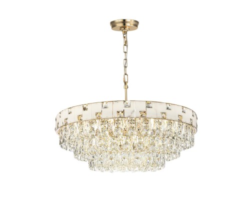 5076/21 HALL (В 2-Х КОРОБКАХ) ODL24 497 золото/прозрачный/белый/металл/хрусталь/алебастр Люстра E14 21*40W CHESSI