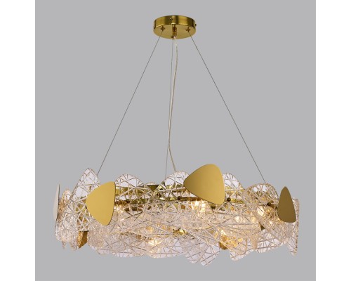 6582/8 NEOCLASSI LN24 золотой/прозрачный, золотой металл/стекло, металл Люстра подвесная E14 8*40W 220V QUEENY