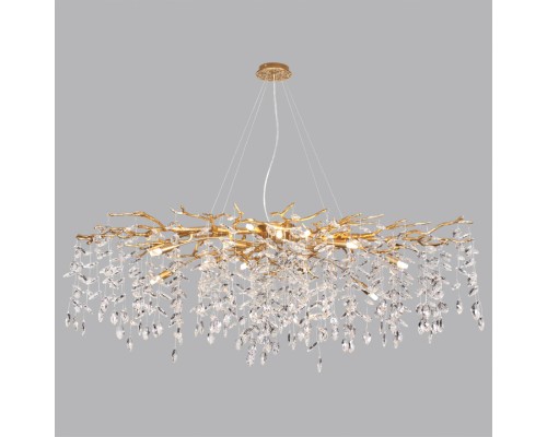 4969/14 HALL ODL24 521 античн.бронза/алюмин./хрусталь Люстра G9 14*40W DELICA