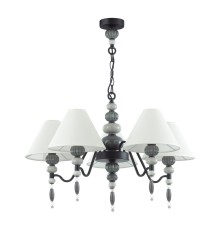 4896/5 MODERN ODL_EX23 25 черный матов./серый/молочный металл/керамика/ткань Люстра E14 5*40W SOCHI