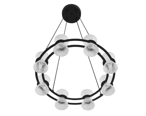 8341/28L LEDIO LN черный/прозрачный металл/акрил Люстра подвесная LED 28W 3000K 220V VINORA