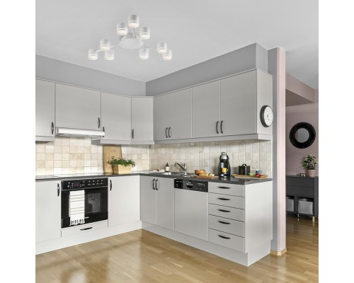 8232/8 COMFI LN25 черный/прозрачный, металл/стекло Светильник подвесной LED GX70 8*10W 220V NATALINA