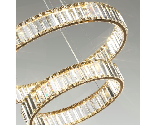 5015/60L L-VISION ODL23 427 золотой/прозрачный металл/хрусталь Люстра LED 60W 4000K 7140Лм VEKIA