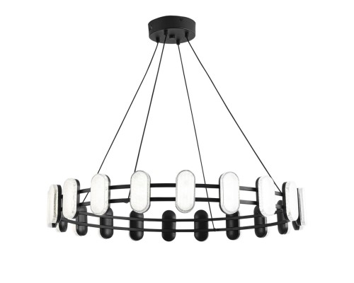 8342/40L LEDIO LN черный/белый металл/акрил Люстра подвесная LED 40W 4000K 220V OVELA