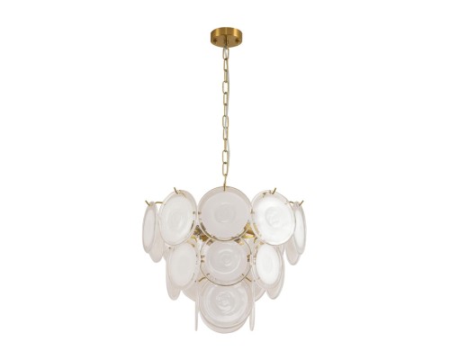 8320/5 MODERNI LN26 137 латунь/белый, металл/стекло Люстра E14 5*40W 220V CHIPSY