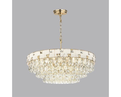 5076/21 HALL (В 2-Х КОРОБКАХ) ODL24 497 золото/прозрачный/белый/металл/хрусталь/алебастр Люстра E14 21*40W CHESSI