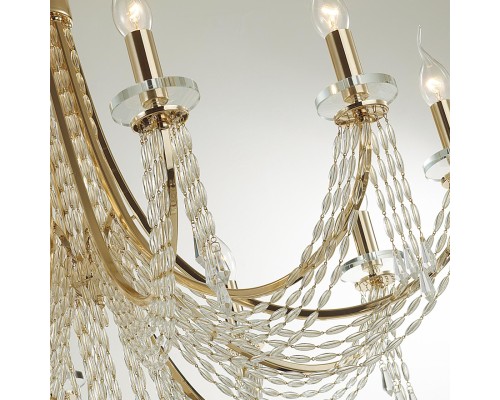 5063/10 CLASSIC ODL24 537 золото/прозрачный/металл/хрусталь Люстра E14 10х40W CAPEL