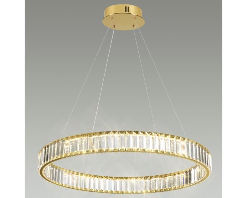 5015/45L L-VISION ODL23 425 золотой/прозрачный металл/хрусталь Люстра LED 45W 4000K 5350Лм VEKIA