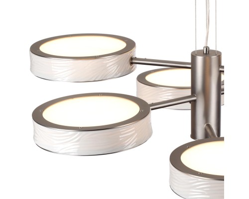 5451/99L L-VISION  ODL_EX26 белый/никель/металл/керамика/акрил Люстра LED 99W  2000К/3000K/4000K Rivera
