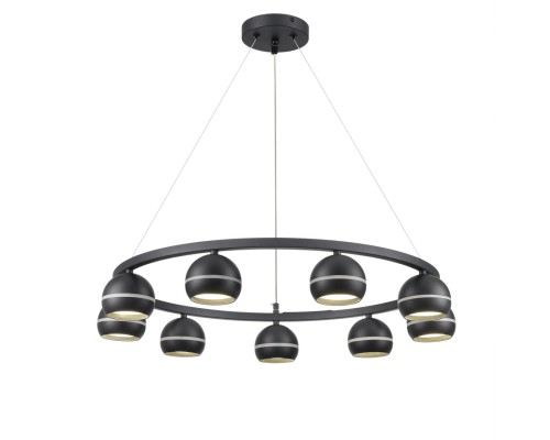 8242/9 COMFI LN25 203 черный металл Светильник подвесной LED GX53 8*7W 220V LUAZANA