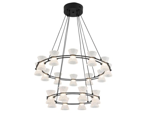 8341/70L LEDIO LN черный/прозрачный металл/акрил Люстра подвесная LED 70W 3000K 220V VINORA