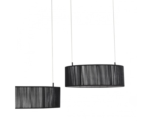 8371/70L LEDIO LN26 258 черный, металл/текстиль/силикон Люстра подвесная LED 70W 3000/4000/6000K 220V KAVA