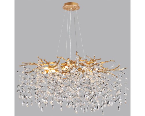 4969/12 HALL ODL24 521 античн.бронза/алюмин./хрусталь Люстра G9 12*40W DELICA