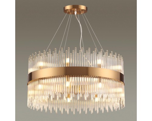 Подвесная люстра Odeon Light 4722/18 Focco бронзовый/стекло/прозрачный G9 18*40 Вт