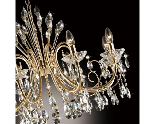 4977/8 HALL ODL23 000 золотой/хрусталь Люстра E14 8*40W VERSIA