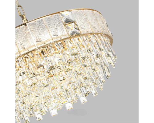 5070/12 HALL (В 2-Х КОРОБКАХ) ODL24 499 золото/прозрачный/матовый/металл/хрусталь/стекло Люстра E14 12*40W FIESTA