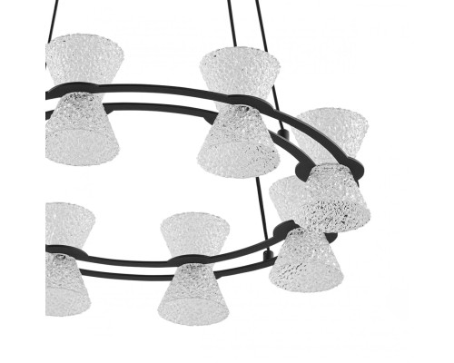 8341/28L LEDIO LN черный/прозрачный металл/акрил Люстра подвесная LED 28W 3000K 220V VINORA