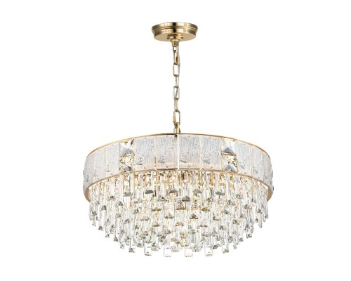 5070/12 HALL (В 2-Х КОРОБКАХ) ODL24 499 золото/прозрачный/матовый/металл/хрусталь/стекло Люстра E14 12*40W FIESTA