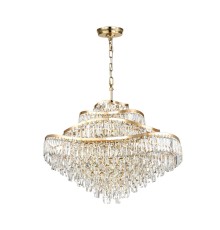 5073/25 HALL (В 2-Х КОРОБКАХ) ODL24 505 золото/прозрачный/металл/хрусталь Люстра E14 25*40W WAYTA
