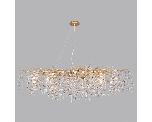 4969/16 HALL ODL24 521 античн.бронза/алюмин./хрусталь Люстра G9 16*40W DELICA