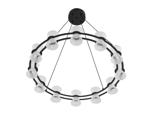 8341/42L LEDIO LN черный/прозрачный металл/акрил Люстра подвесная LED 42W 3000K 220V VINORA