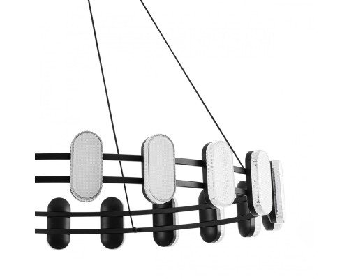 8342/40L LEDIO LN черный/белый металл/акрил Люстра подвесная LED 40W 4000K 220V OVELA