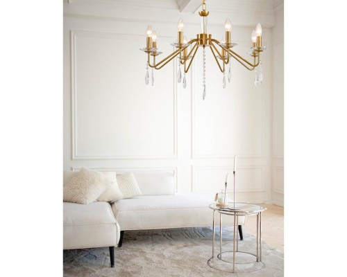 8319/12 CLASSI шампань/прозрачный, металл/хрусталь Люстра E14 12*40W 220V SEVERINA