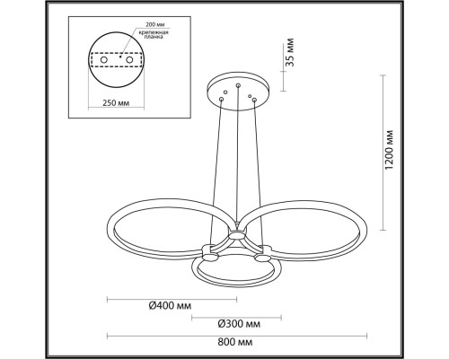 5297/80L LEDIO LN23 029 золотой Светильник подвесной LED 80W 3000-6000К 6232Лм 220V NOVA