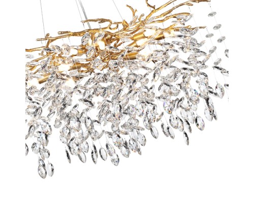 4969/12 HALL ODL24 521 античн.бронза/алюмин./хрусталь Люстра G9 12*40W DELICA