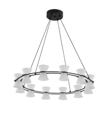 8341/42L LEDIO LN черный/прозрачный металл/акрил Люстра подвесная LED 42W 3000K 220V VINORA