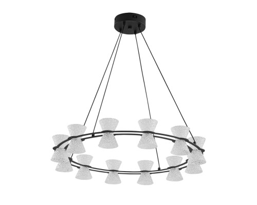 8341/42L LEDIO LN черный/прозрачный металл/акрил Люстра подвесная LED 42W 3000K 220V VINORA