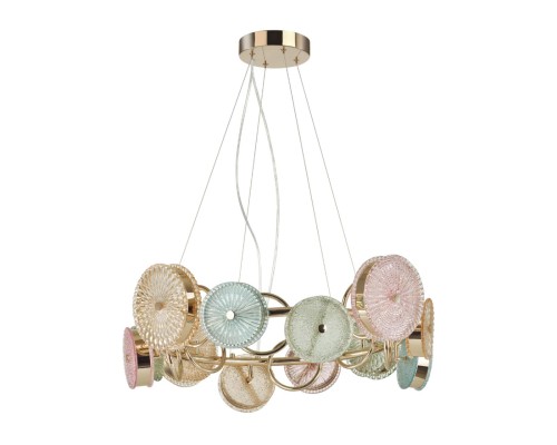 5412/95L L-VISION ODL_EX24 49 золотой/разноцветный/металл/стекло Люстра LED 95W 4000K 6400lm CARAMELLA