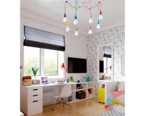 Светильник подвесной "паук" Lumion 3719/8 Lotte разноцветный E27 8*60 Вт