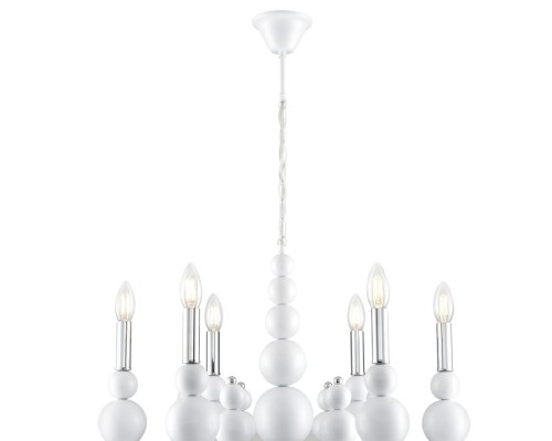 8260/6 MODERNI LN26 белый/хром, металл Люстра E14 6*40W 220V NANA
