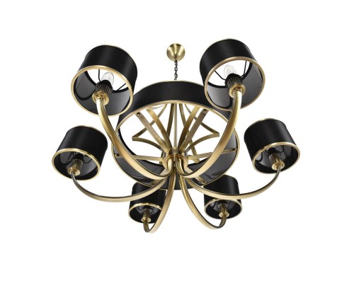 8406/9 MODERNI LN26 000 античная бронза/черный металл/текстиль Люстра E14 6*40W + G9 3*20W 220V DEMETRA