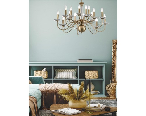 8033/16 CLASSI LN25 медь, металл/стекло Люстра подвесная Е14 16*40W 220V INCANTO