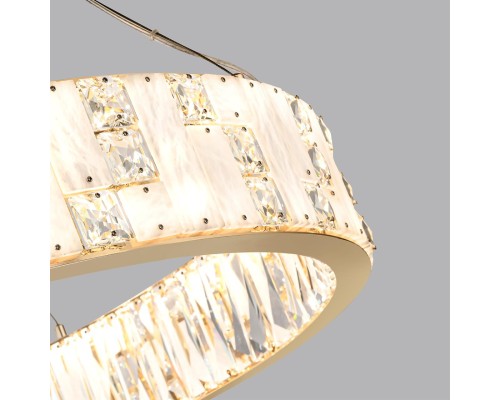 5072/100L HALL ODL24 495 золото/прозрачный/белый/металл/хрусталь/алебастр Люстра LED 100W 3700K CROSSA